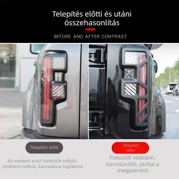BJ40e hátsó lámpa védőfedél és védőkeret – ABS, testreszabható külső kiegészítő a bővített hatótávolságú verzióhoz