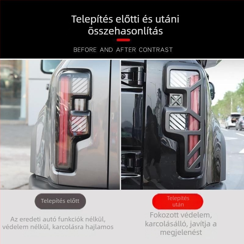 BJ40e hátsó lámpa védőfedél és védőkeret – ABS, testreszabható külső kiegészítő a bővített hatótávolságú verzióhoz