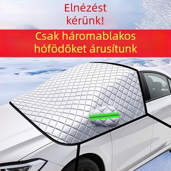 Univerzális autó szélvédővédő - alumínium fólia, dupla rétegű, snap-in rögzítés, rácsos mintázat
