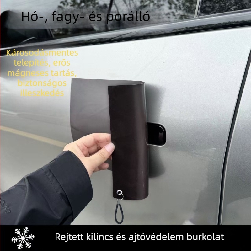 Autóajtó kilincs hóvédő mágneses rögzítés, rejtett védelem, antifagyasztó hatás — márka Other; eredet Shandong