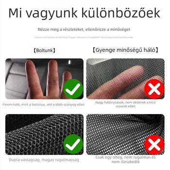 Autóablak szúnyogháló (Márka: Type point, Anyag: géz, Típus: átlátszó, Szerelés: felakasztva, Alkalmazható: autó)