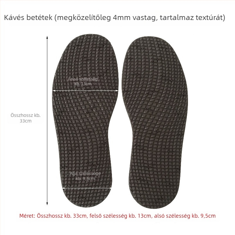 Cipőtalp javító ragasztólap — teljes talpat fedő ragasztó, marha-kaucsuk alapú, csúszásmentes és kopásálló, minden évszakban