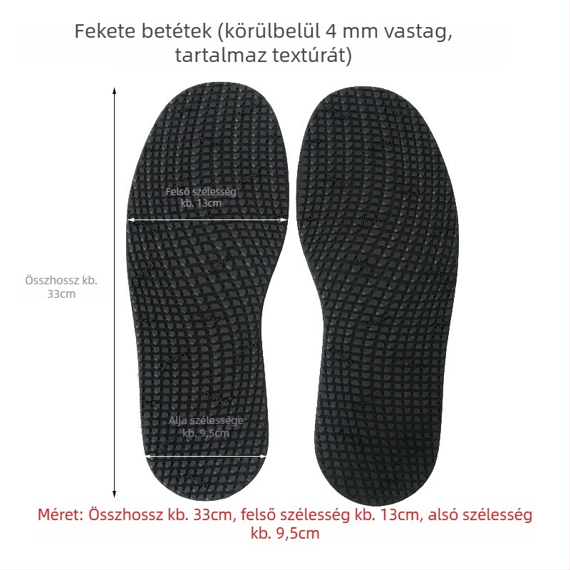 Cipőtalp javító ragasztólap — teljes talpat fedő ragasztó, marha-kaucsuk alapú, csúszásmentes és kopásálló, minden évszakban