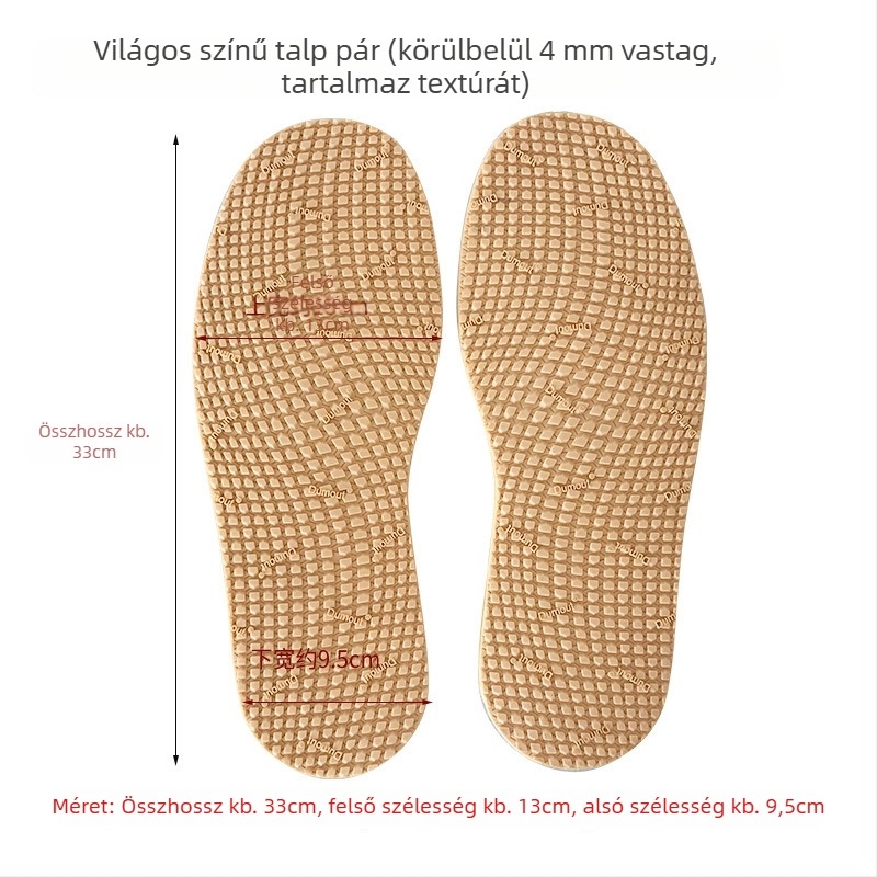 Cipőtalp javító ragasztólap — teljes talpat fedő ragasztó, marha-kaucsuk alapú, csúszásmentes és kopásálló, minden évszakban