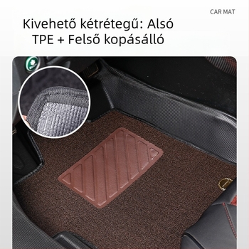 TPE autópadló szőnyegek küszöbvédővel, kopásálló, dupla rétegű, teljes lefedettség, sedanhoz