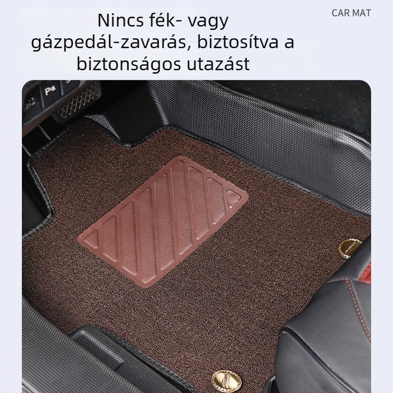 TPE autópadló szőnyegek küszöbvédővel, kopásálló, dupla rétegű, teljes lefedettség, sedanhoz