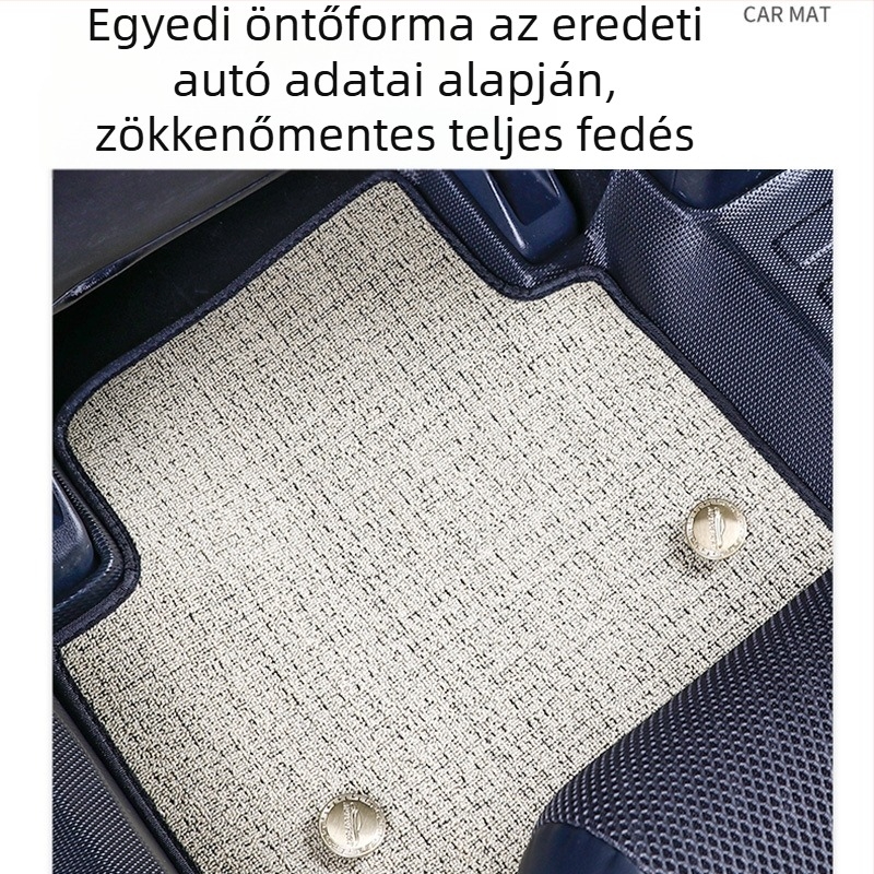TPE autópadló szőnyegek küszöbvédővel, kopásálló, dupla rétegű, teljes lefedettség, sedanhoz