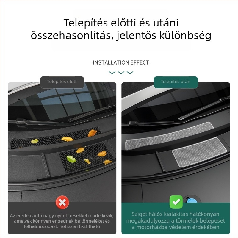 Ideal I6I8 motorháztető rovarhálóval — kabinvédő háló, porvédő fedél az eltömődés ellen, módosítási kiegészítő