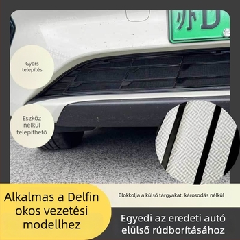 BYD Dolphin első lökhárító védőháló, rovarvédelmi középső rács, intelligens vezetési verzió, ABS keret, telepítés szétszerelés nélkül, kompatibilis 25 Dolphin változattal