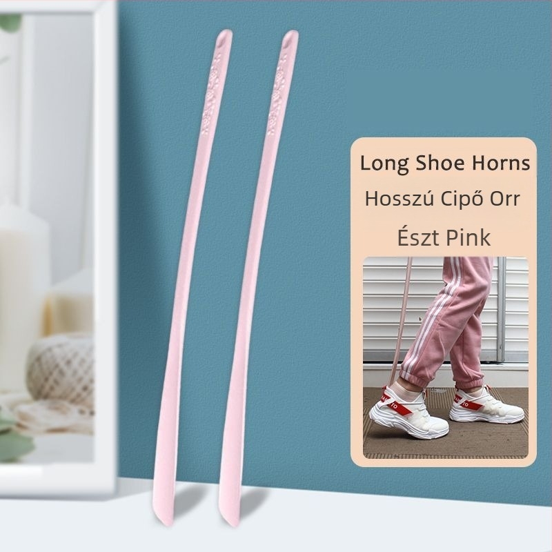 Hosszú műanyag cipőhorgot — könnyű felhúzás idős nőknek, terhes nőknek és lustáknak