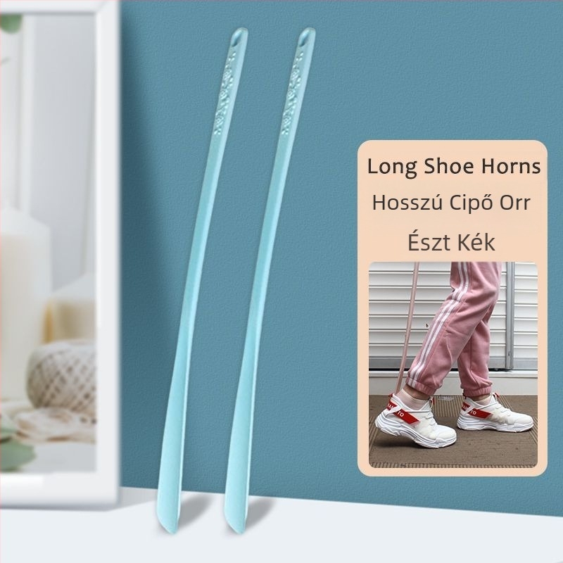 Hosszú műanyag cipőhorgot — könnyű felhúzás idős nőknek, terhes nőknek és lustáknak