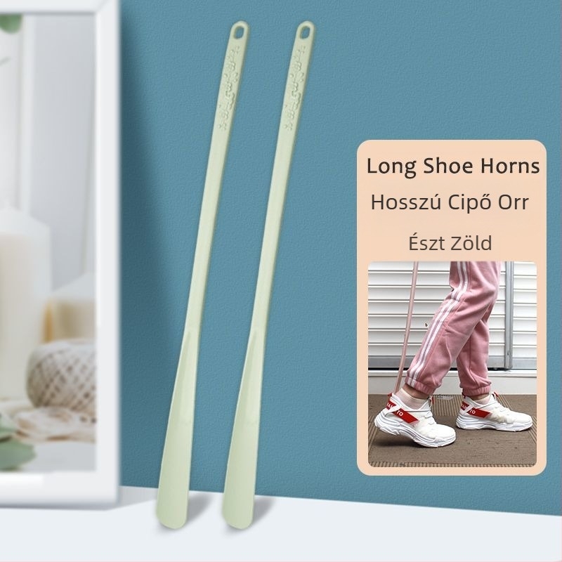 Hosszú műanyag cipőhorgot — könnyű felhúzás idős nőknek, terhes nőknek és lustáknak