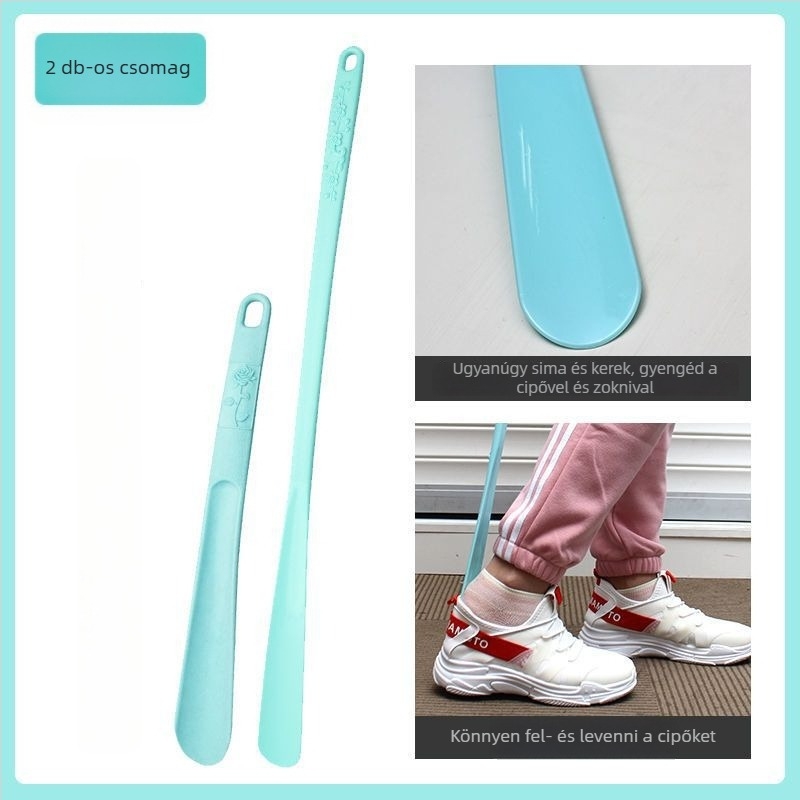 Hosszú műanyag cipőhorgot — könnyű felhúzás idős nőknek, terhes nőknek és lustáknak