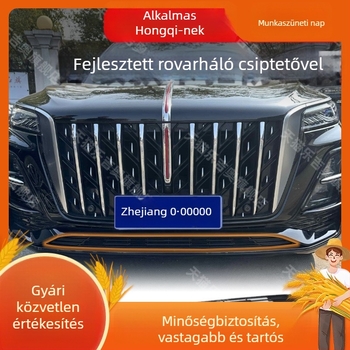 Rozsdamentes acélból készült rovarvédő rács a Hongqi H5/H5S középső rácsához (2023–2025 modellek), gyors csattos szerelés