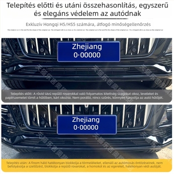 Rozsdamentes acélból készült rovarvédő rács a Hongqi H5/H5S középső rácsához (2023–2025 modellek), gyors csattos szerelés