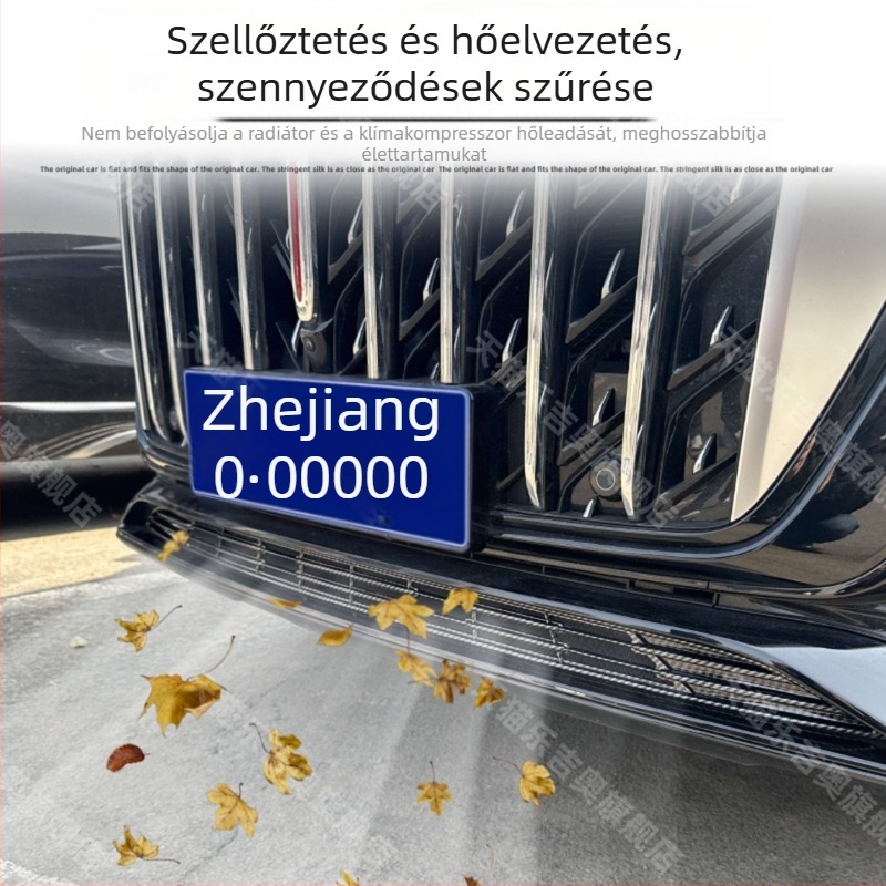 Rozsdamentes acélból készült rovarvédő rács a Hongqi H5/H5S középső rácsához (2023–2025 modellek), gyors csattos szerelés