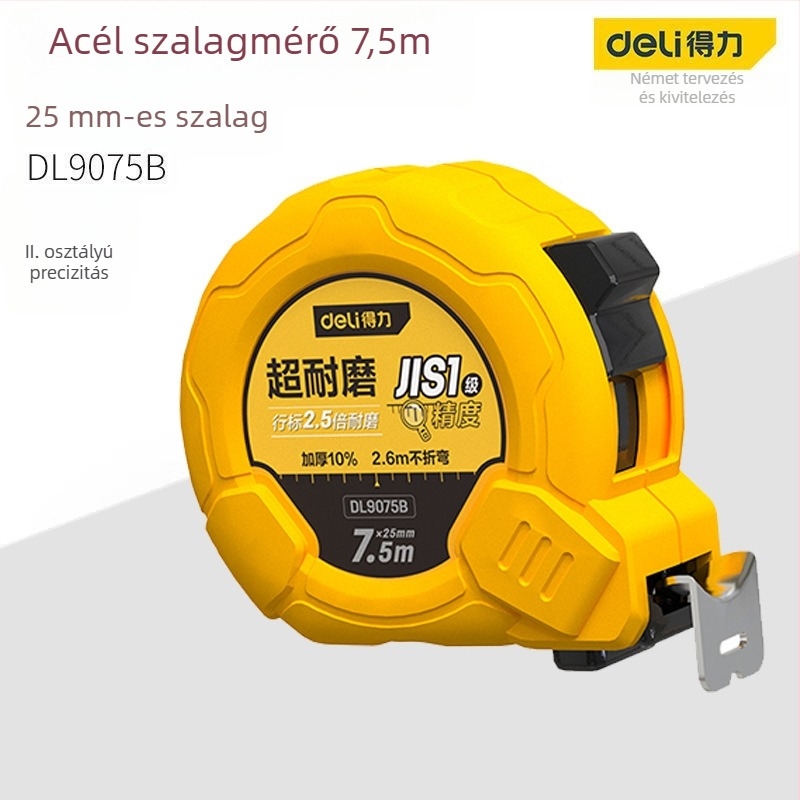 DL9003 Deli mérőszalag — ABS ház, nagy pontosságú, általános használat, mérési tartomány 2 m