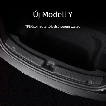 Tesla Model Y3 csomagtérajtó küszöbvédő csík - PP anyag, ragasztós szerelés, oldalsó alkatrészekhez, adott modellre tervezve