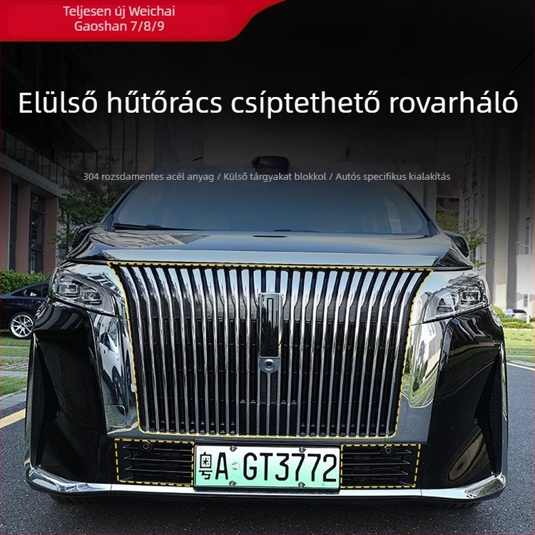WEY Gaoshan 8/9 rovarhálóval védett első grillfedél, snap-on rögzítés