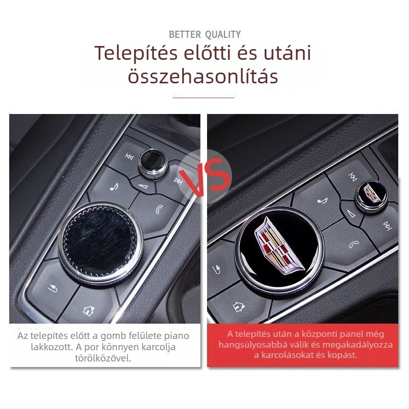 Cadillac XT5 középső vezérlőgombok matricái – műanyag, logó nélküli