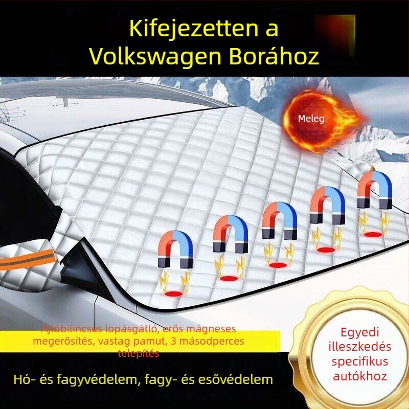 Volkswagen Bora első szélvédőhöz készült vastag hóvédő takaró – védelem hó és dér ellen