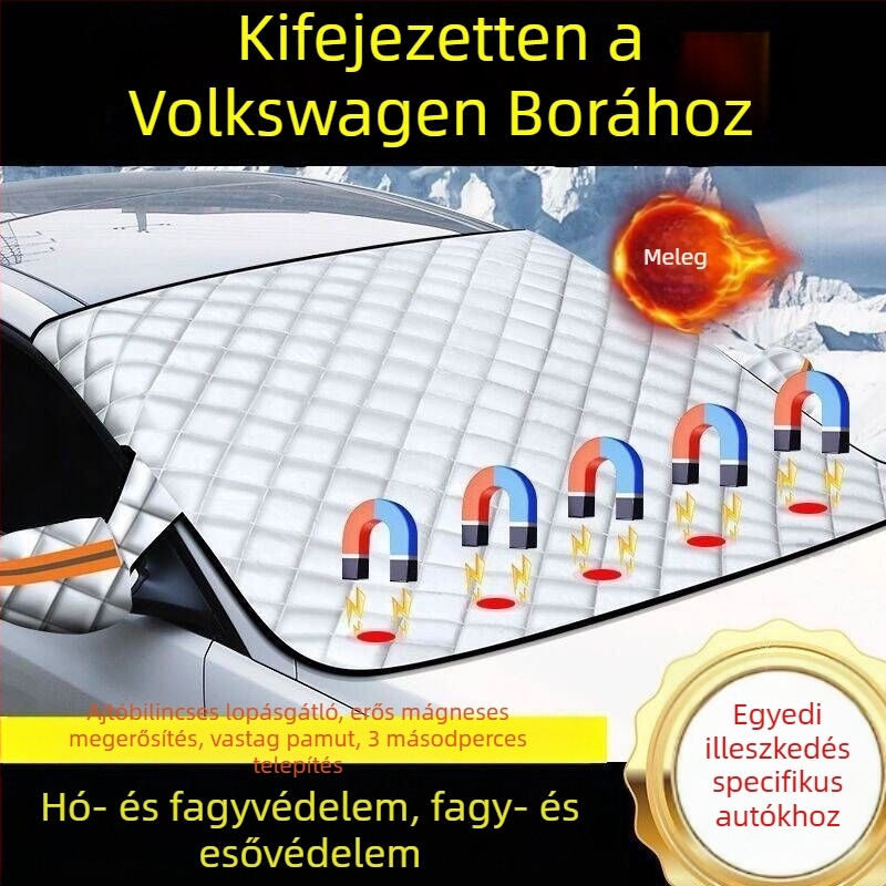 Volkswagen Bora első szélvédőhöz készült vastag hóvédő takaró – védelem hó és dér ellen