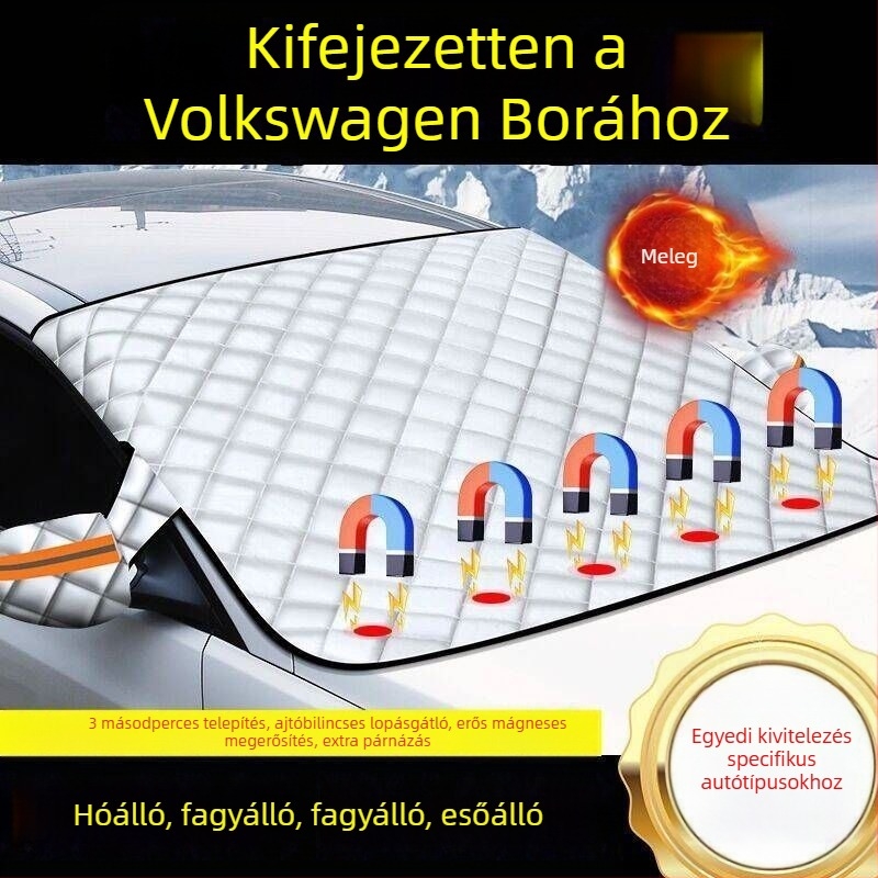 Volkswagen Bora első szélvédőhöz készült vastag hóvédő takaró – védelem hó és dér ellen