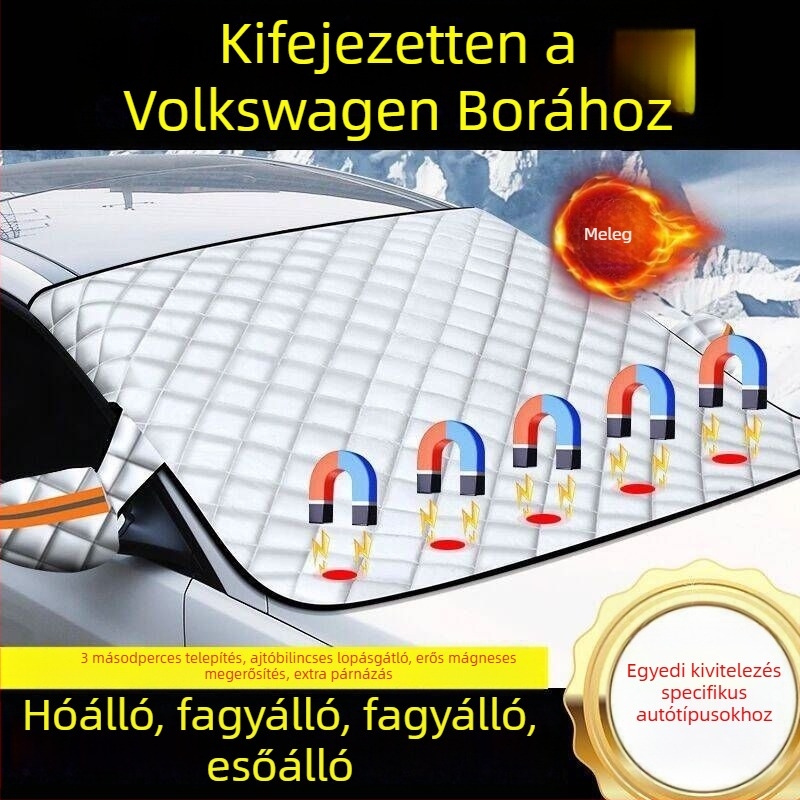 Volkswagen Bora első szélvédőhöz készült vastag hóvédő takaró – védelem hó és dér ellen