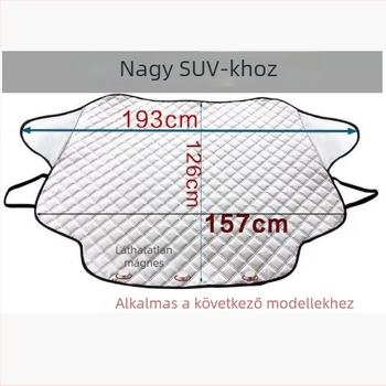 Aoyale Autó első szélvédőjének árnyékolója – alumíniumfólia, mágneses rögzítés, univerzális illeszkedés, minimalistakockás minta