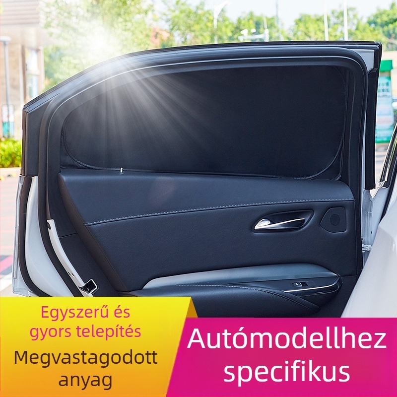 Honda autóablak árnyékoló függöny, vastag átlátszatlan alumínium réteg, snap-in rögzítés, testre szabható B-01