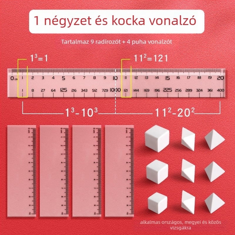 Közszolgálati vizsgára szánt radírcsomag – Irodai diagram eszközök