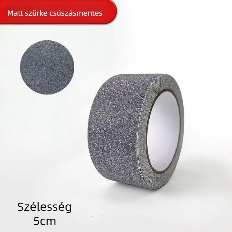 Matt felületű csúszásmentes szalag PVC alapú, gumi alapú ragasztóval, 1 mm vastagságú, -40…100°C (rövid táv) / -20…60°C (hosszú táv), öntapadó