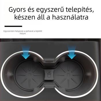 Szilikon pohártartó Tesla Model 3/S/X-hoz – csúszásmentes, vízálló, modell New 3, Future