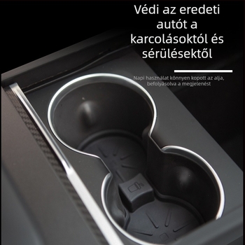 Szilikon pohártartó Tesla Model 3/S/X-hoz – csúszásmentes, vízálló, modell New 3, Future