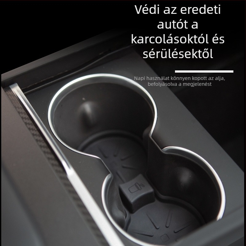 Szilikon pohártartó Tesla Model 3/S/X-hoz – csúszásmentes, vízálló, modell New 3, Future