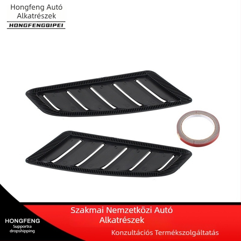 Sade SLJ-1079-BK Univerzális motorháztető légbeömlő panel ABS műanyagból, hőszigetelő párnával és hűtő ventillációval