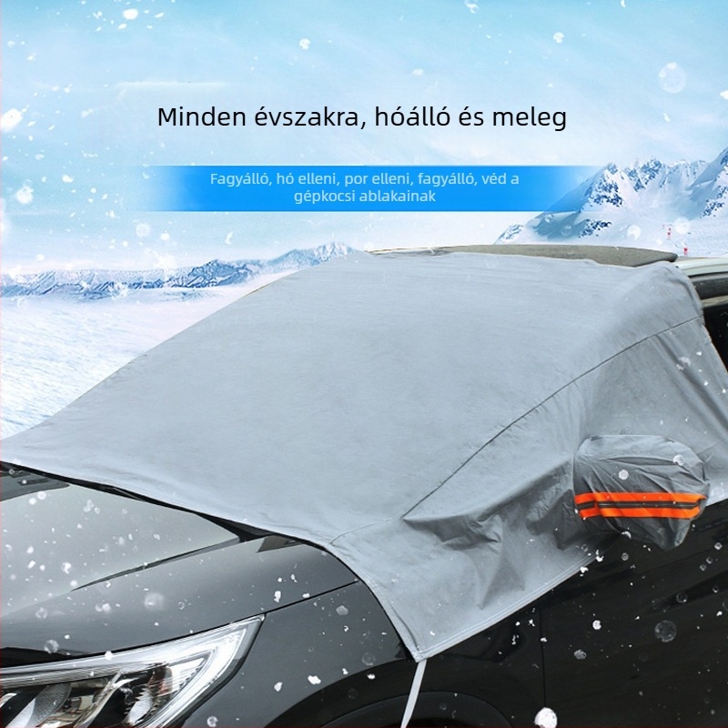 Univerzális autóhógátló az első szélvédőre, PEVA pamutból; testreszabás nélkül; minden modellhez illeszkedik; tömeg 0,45–1,1 kg; kompatibilis hatchback, sedan és terepjáró SUV