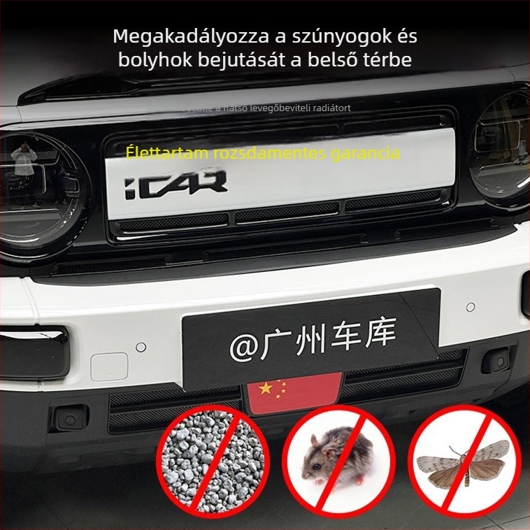 Chery iCAR V23 bemeneti védőfedél integrált rovarhálóval – ABS anyag, utólagos korszerűítés