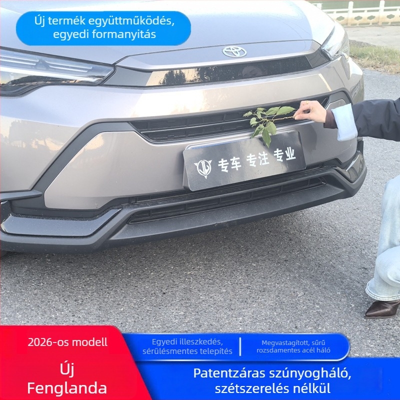 26 Toyota Frontlander modellhez kompatibil, rovarriasztó háló a hűtőráccsal szemben, védőfedél, csattanó típusú rögzítés
