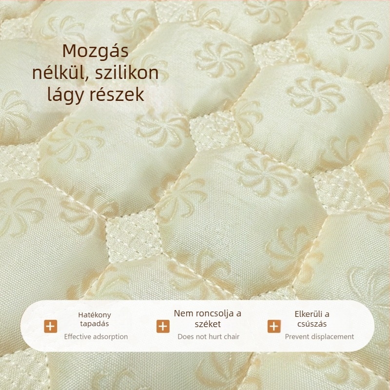 Székpárna huzat integrált háttámlával, pamut, négyzetes alak, karcolásálló, porálló, könnyen tisztítható