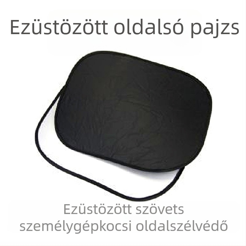 Oldalsó ablakárnyékoló autóhoz (hálós anyag; szerelés vákuumos csészékkel; univerzális illeszkedés; logónyomtatás lehetséges; tömeg 50-80 g)