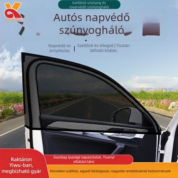 Autó szúnyogháló — átlátszó háló, lógó ablakfüggöny, univerzális illeszkedés, anti-mosquito, testreszabható