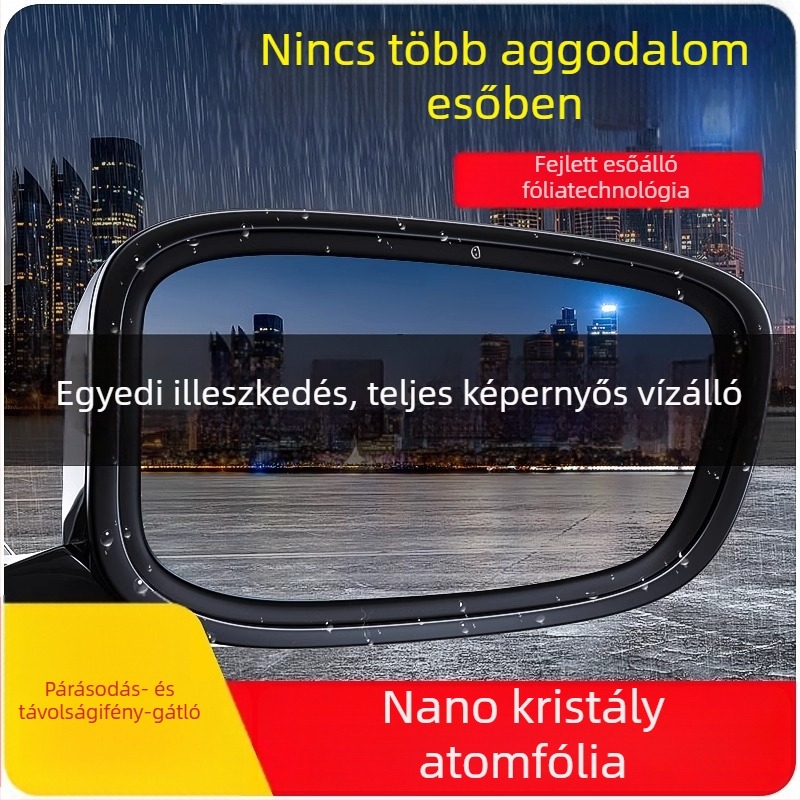Hátsó tükör esővédő fólia mikro-nano bevonattal, párásodás elleni