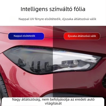 TPU fényszóróvédő fólia fekete hatású és TPU hátsó lámpa színváltoztató fólia Mercedes-Benz CLE300/260-hez