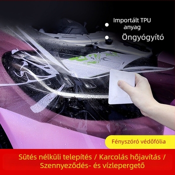 TPU autóvilágításvédő film fényszórók és hátsó lámpák számára, füstös árnyalat, átlátszó és karcálló, hátsó lámpa színváltoztató film önjavító funkcióval