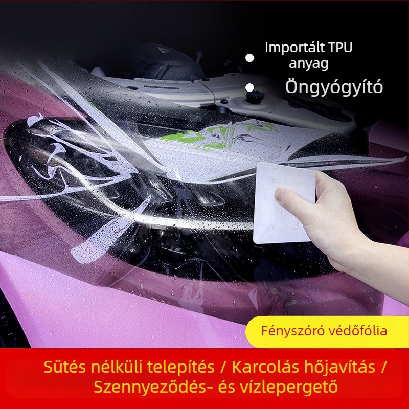 TPU autóvilágításvédő film fényszórók és hátsó lámpák számára, füstös árnyalat, átlátszó és karcálló, hátsó lámpa színváltoztató film önjavító funkcióval