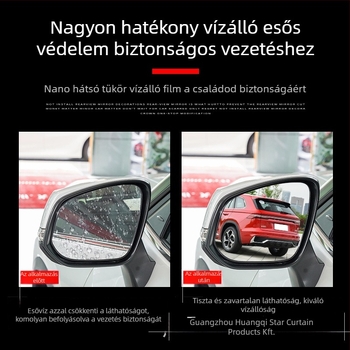 Hátsó nézet tükréhez esőálló és anti-reflex film Highlander/Crown Lu Fang modellhez (vízálló membrán, erős tapadás, anti-reflex film)