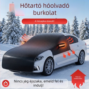 Téli első szélvédő takaró – szigetelt hóvédő, Oxford szövet