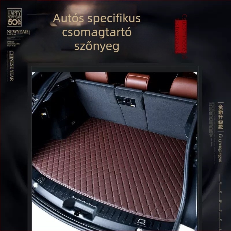 Speciális autóhoz tervezett bőr csomagtartó matrac, sík alapú csomagtartó matrac, dekoratív módosító kiegészítő