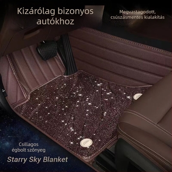 Audi A6L vezetőoldali autópadló szőnyeg — csillagos ég mintázat, velúr+PE anyag, kopásálló, szagtalan, Snowy